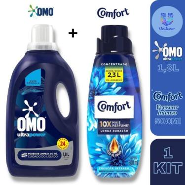 Imagem de Lava-roupas Omo Ultra Power 1,8L + Amaciante Comfort Frescor Intenso 5