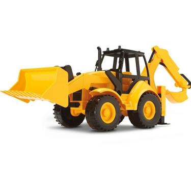 Imagem de Trator de Brinquedo Construction NL1200 Articulado com Caçamba Funcional e Braços Móveis Silmar Brinquedos