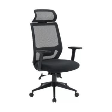 Imagem de Cadeira Escritório Presidente Ergonômica NR17 Genebra Preto - Fratini 