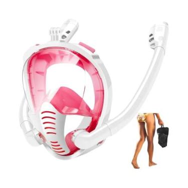 Imagem de Máscara De Snorkel Para Adultos E Adolescentes Com Tubos Duplos E Visã