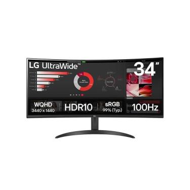 Imagem de Monitor Curvo Ultrawide 34WR50QK-B 34" WQHD VA 100Hz HDR10 Preto Bivolt LG