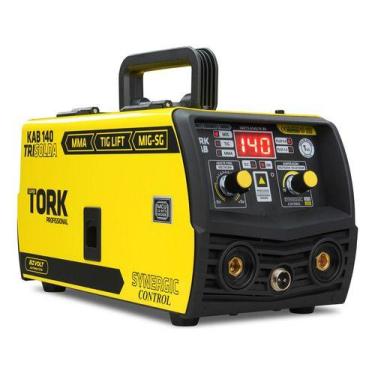 Imagem de Maquina Solda Inversora Mig 140a Sem Gás 3 Em 1 Tig Eletrodo Amarelo 1