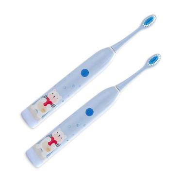 Imagem de Escova Dental Eletrica Kit 2 Uni Infantil Recarregavel 6 Velocidades G