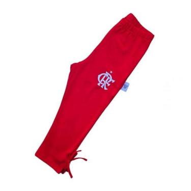 Imagem de Calça Infantil Flamengo Legging Vermelha Oficial - Revedor, Tam 8, Ver