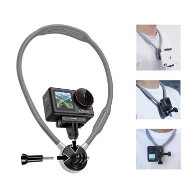 Imagem de Suporte Universal Para Pescoço Para GoPro Insta360 DJI OSMO Acessórios