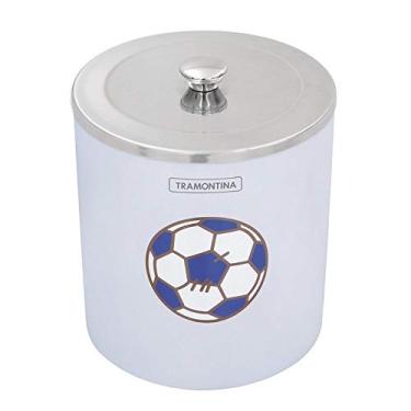 Imagem de Lixeira Azul Com Tampa Inox Útil 5L 94540043 Tramontina