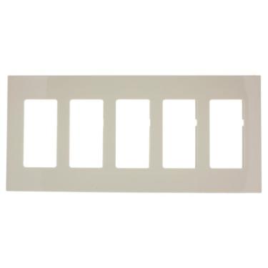Imagem de Leviton 80321-ST 5-Gang Decora Plus placa de parede sem parafusos, amêndoa clara