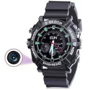 Imagem de Com Camera Relogio De Pulso Espião 32gb Grava Mas de 5Horas
