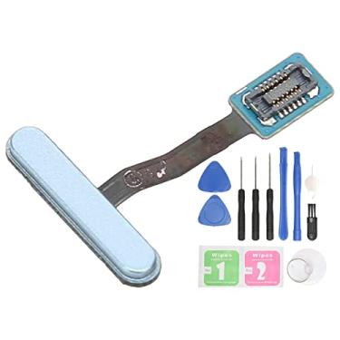 Imagem de Botão Home Chave principal com cabo flexível e ferramenta de reparo, botão Home Main Key Flex Cable substituição compatível com S10E G970 (azul)