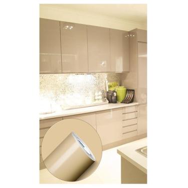 Imagem de Adesivo Bege para envelopar Armario Cozinha 50cm X 2m