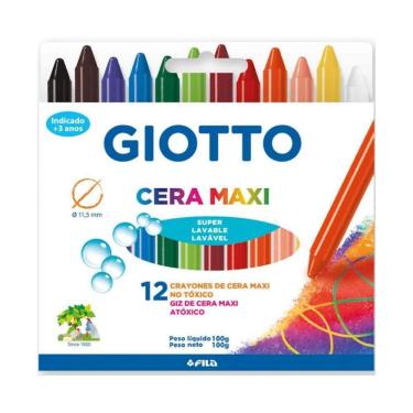 Imagem de Giz De Cera Giotto Maxi Com 12 Cores