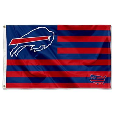 Imagem de WinCraft Bandeira Buffalo Bills USA American Nation Stripes 3x5 com ilhós