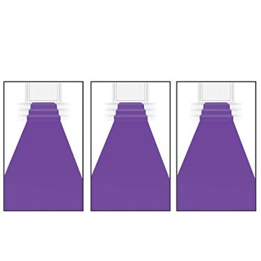 Imagem de Beistle 3 peças novidade tecido poliéster roxo corredor corredor para decoração de festa tema princesa, 457 x 60 cm