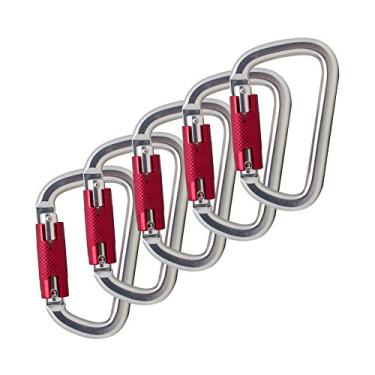 Imagem de Fusion Mosquetão Climb Swift Auto Lock modificado em forma de D segunda geração, pacote com 5