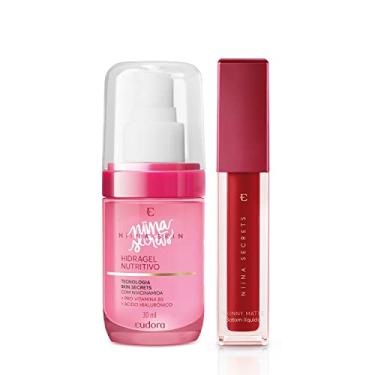 Imagem de Eudora Kit Niina Secrets: Hidragel Nutritivo 30ml + Batom Líquido Matte Vermelho Hibisco 5ml