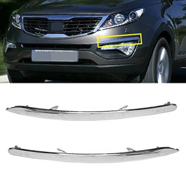 Imagem de JESYMBX 1 par de acessórios 2 peças espelho cromado para-choque dianteiro farol de neblina pálpebras delineador capa decorativa decoração para Kia Sportage R 2011-2015 prata brilhante