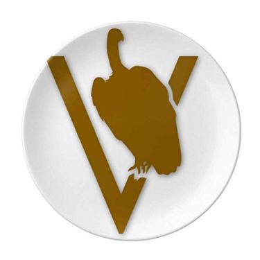 Imagem de Prato decorativo de porcelana para mesa Vultures Branches Stops