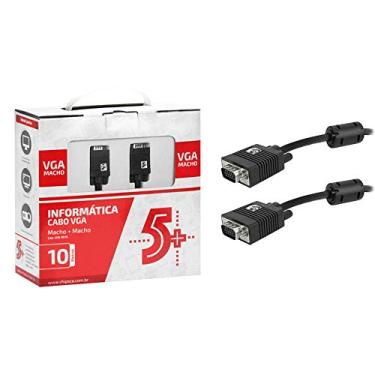Imagem de Cabo Vga Info - Vga Macho + Vga Macho - com Filtro - Preto - 10M