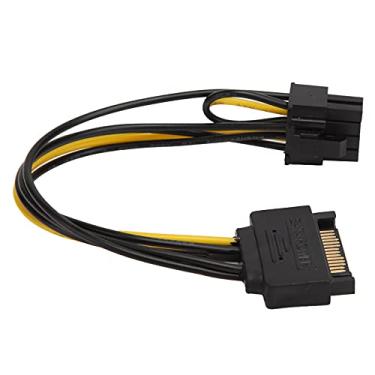 Imagem de Cabo de fonte de alimentação de disco rígido, estável, portátil, conveniente, fácil de usar, adaptador de 8 pinos a 15 pinos para placa gráfica para linha de fonte de alimentação de disco