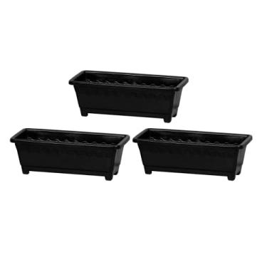 Imagem de 3 Vasos Jardineira Floreira Plasnew Média 3,5 Litros 36cm