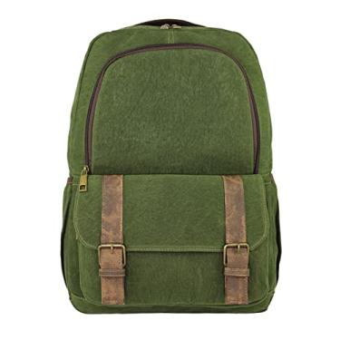 Imagem de Mochila Lenna's de Lona Tamanho Grande Masculina Feminina com Compartimento para Notebook A018 Verde