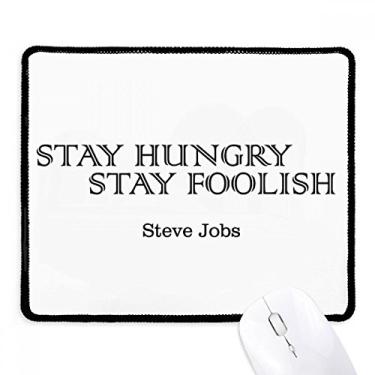 Imagem de Mousepad com citação de Steve Jobs borda costurada tapete de borracha para jogos