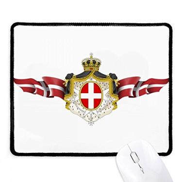 Imagem de Emblema Nacional da Dinamarca Mousepad com o símbolo do país, tapete de borracha para jogos