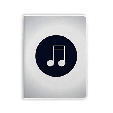 Imagem de Caderno de notas musicais duplas, capa de goma para diário de capa macia