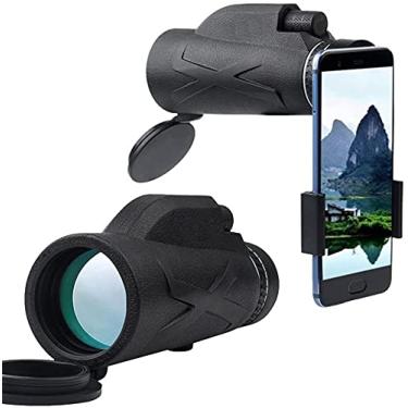 Imagem de Telescópio monocular 80 × 100 Telescópio prisma de alto desempenho, com suporte para smartphone e tripé à prova d'água Monóculo para observação de pássaros, caminhadas, jogos com bola de concerto, acampamento, viagens