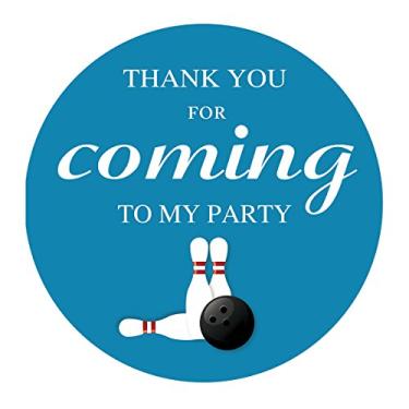 Imagem de Adesivos de agradecimento para boliche, chá de bebê ou festa de aposentadoria, 5 cm, pacote com 40