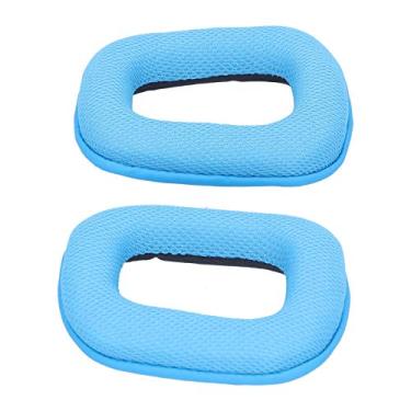 Imagem de Almofada para Fone de Ouvido, Almofada de Fone de Ouvido de Alta Elasticidade Azul Confortável para F450