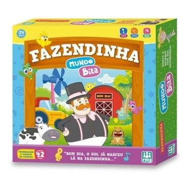 Imagem de Brinquedo Fazendinha Mundo Bita Peças Em Madeira Nig