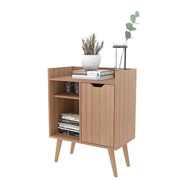 Imagem de Aparador Retrô 60cm com 1 Porta Multimóveis Cr50063 Amêndoa