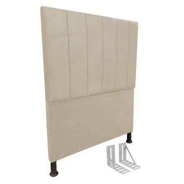 Imagem de Cabeceira de Cama Box Viúva + Frame 130cm Estofada Laura Bg