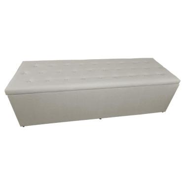 Imagem de Báu Calçadeira Juliana 140cm Suede Bege - Vallisa Decor