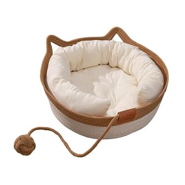 Imagem de Gralara Cesta de cama para gato, casa para dormir, arranhador para gatos grandes, gatinhos, cachorrinhos, m
