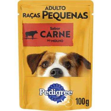 Imagem de Sache Pedigree Raças Pequenas Cães Adulto Carne 100Gr - Mars