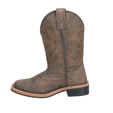 Imagem de Smoky Botas infantis bordadas vintage caubói ocidental Leroy - Chocolate, Chocolate, 12.5 Big Kid