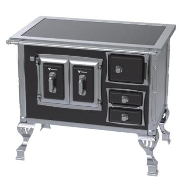 Imagem de Fogao a Lenha GII N 1 Sec Xviii Premium Preto Saida Esquerda