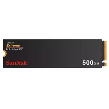 Imagem de SSD 500GB M.2 2280 NVMe PCIe Gen 4.0 Sandisk Extreme, Leitura/Gravação 5000/4000MB/s, SDSSDX3N-500G-G26