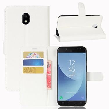 Imagem de Manyip Capa para Samsung Galaxy J5 (2017), capa de telemóvel em couro, protetor de ecrã de Slim Case estilo carteira com ranhuras para cartões, suporte dobrável, fecho magnético (JFC8-20)