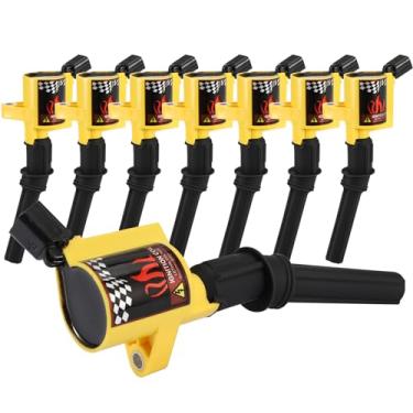 Imagem de B4B BANG 4 BUCK DG508 Pacote com 8 bobinas de ignição de alto desempenho multispark Blaster epóxi 15% mais energia adequada para Ford 4.6L 5.4L V8