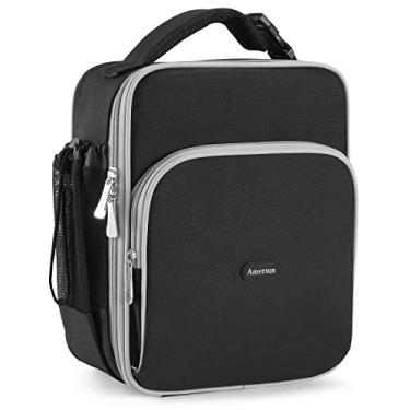 Imagem de Amersun Lancheira infantil com esponja isolada de 8 mm e vários bolsos e suporte para garrafa de água, mantenha a comida quente fria lancheira escolar para crianças, adolescentes, meninas, meninos,