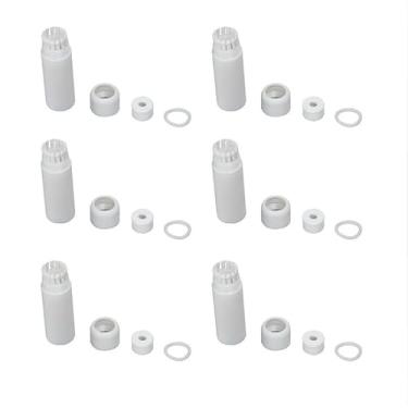 Imagem de SJZBIN 6 conjuntos de tampas de conector à prova d'água RJ45 branco POE NVR adaptador de tampa de conexão protetor à prova de intempéries para câmera IP de rede externa CCTV cabo pigtail