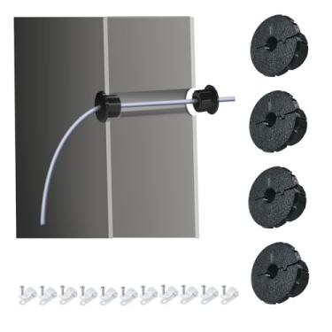 Imagem de ARSUNOVO Compatível com ilhós de cabo Starlink, ilhó de parede de 1/5.1 cm, 3/10.2 cm, 1 polegada para cabos Starlink, kit de roteamento de cabos Starlink, acessórios Star Link, (2,5 cm, 4 pacotes)