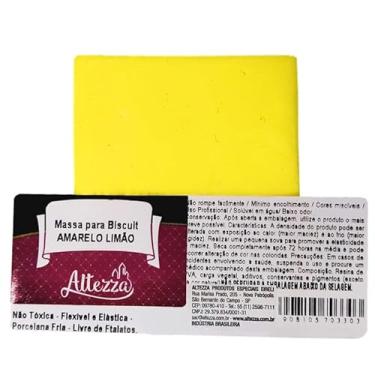 Imagem de Massa Biscuit Colorida/Natural/Branco Fashion Colors 1kg - Escolha a Cor (Amarelo Limão)