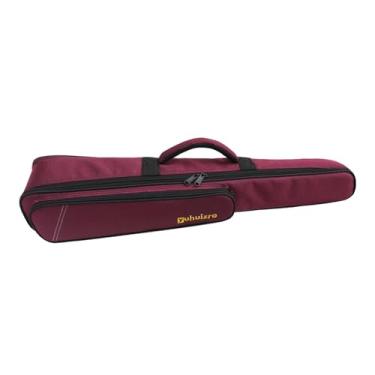 Imagem de Tachiuwa Estojo para saxofone soprano e clarinete, bolsa de transporte para instrumento musical, leve e reto, estojo para saxofone soprano para palco, Vermelho Violeta