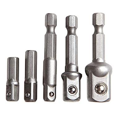 Imagem de Luzhengyang 5X 1/2 "3/20.3 cm 1/10.3 cm 1/10.3 cm haste de conversão de manga adaptador bit para soquete