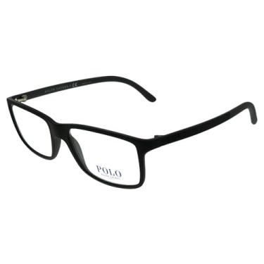 Imagem de POLO RALPH LAUREN Armação retangular masculina Ph2126 para óculos de grau, Preto fosco, 55 mm