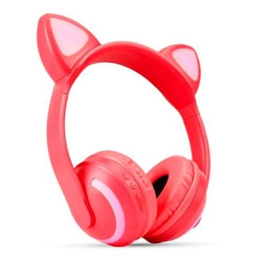 Imagem de Fone de Ouvido Orelha Gatinho Bluetooh Headset Fio Luz LED - Amana Sto